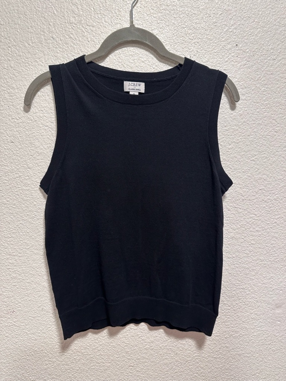 J. Crew Black Ribbed Sleeveless Tank